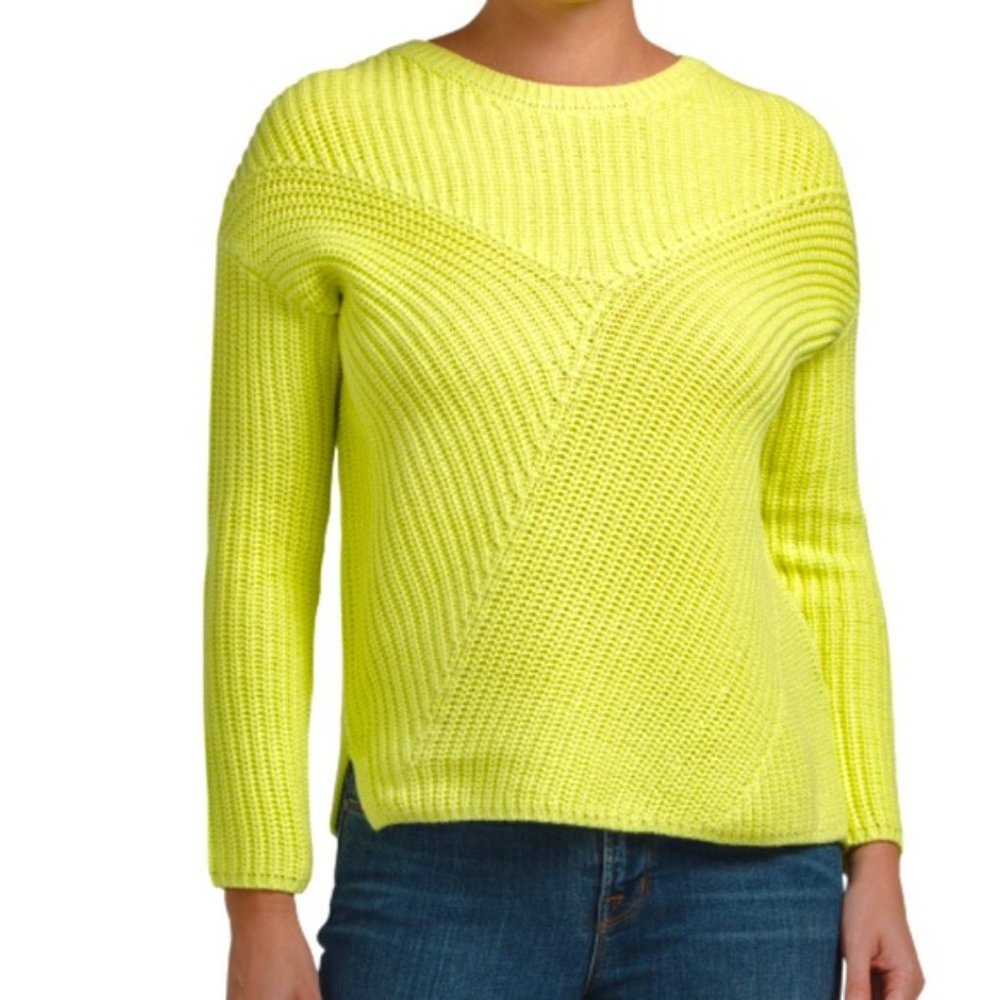 Rachel Zoe Neon Yellow/Green Chunky Sweater